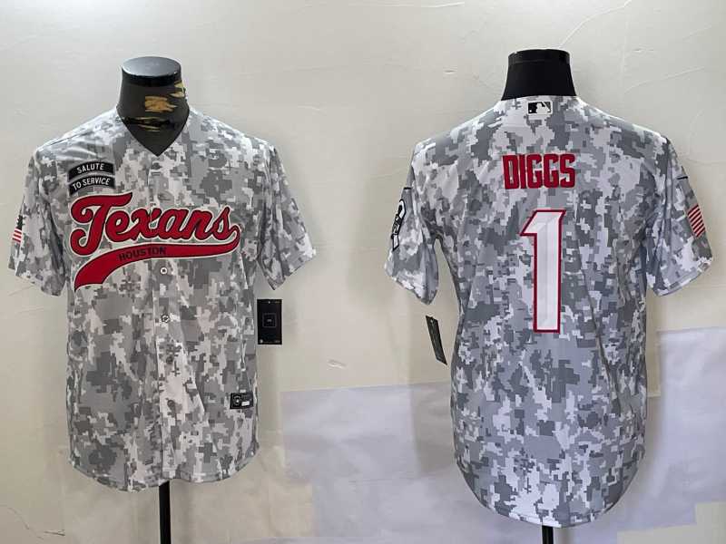 Men%27s Houston Texans #1 Stefon Diggs Arctic Camo 2024 Salute to Service Stitched Baseball Jersey